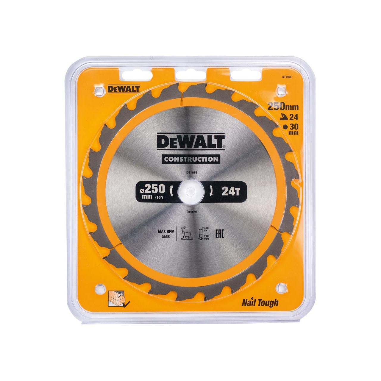Panza de fierastrau circular 24 dinti Dewalt CONSTRUCTION 250x30 (DT1956-QZ)
