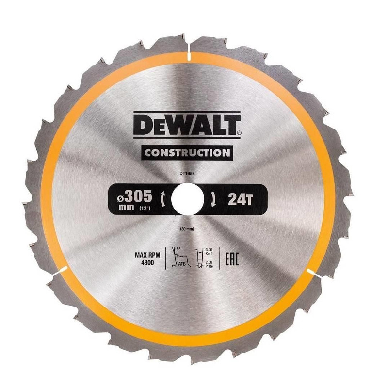Panza, Dewalt, de fierastrau circular, CONSTRUCTION 305x30, Z 60 DT1960-QZ (DT1960-QZ)