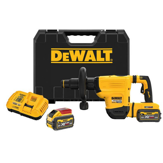 DeWalt DCH832X2-QW Cordless Demolition Hammer – 54V, with 2 × 9.0 Ah Batteries and Charger