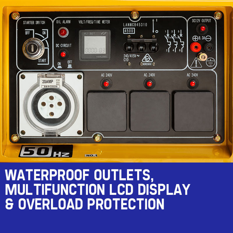 NNEMB Diesel Generator 3 Three Single Phase Peak 7kW Rated 5kW 420CC-1