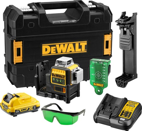 Dewalt dce089d1g self-leveling cross line laser 10.8v - green laser - dce089d1g-qw